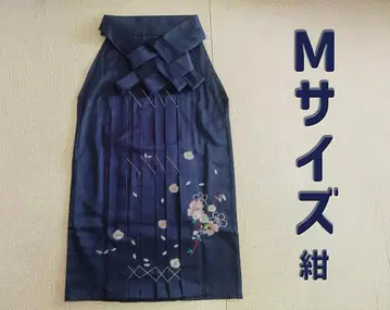 네이비 컬러 M 사이즈 하카마 꽃 자수 안톤바카마 졸업식 성인식