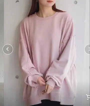 새상품 tiptop 핑크 맨투맨 트레이닝복 속기모