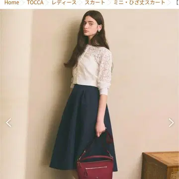 TOCCA 네이비 플레어 스커트