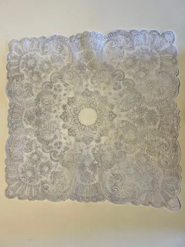 스와토우 산토우 손수건 자수 여성용 빈티지