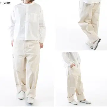 HARVESTY 하베스티 빅 페인터 팬츠 A11713 아이보리