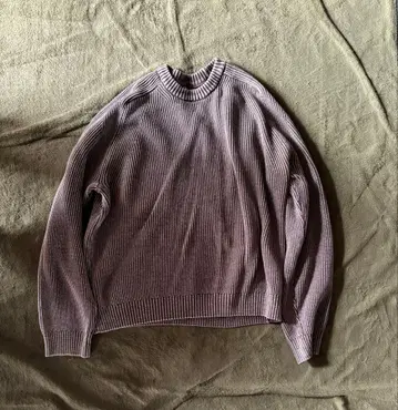 ZARA 리브 편직 크루넥 니트 L 사이즈