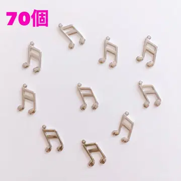 새상품 초특가 모음 70개 음표 참 음표 부품 실버 컬러 은색