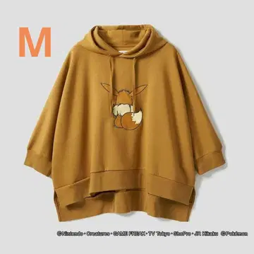 새상품 그라니프 포켓몬 콜라보 이브이 프렌즈 분또 판초 후드티