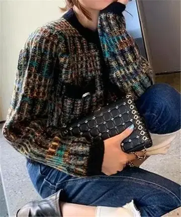 MAISON DE THERESE 자카드 직조 니트 자켓