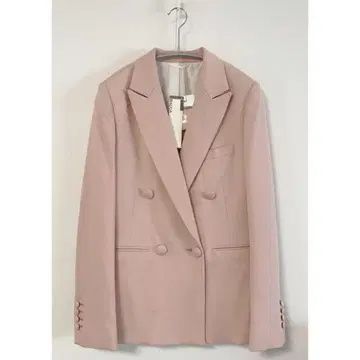 투모로우랜드 BACCA 더블 테일러드 자켓 핑크 베이지
