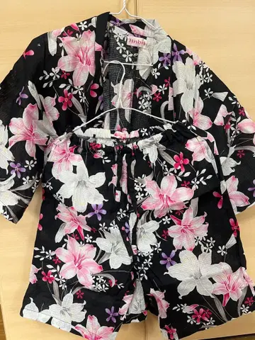 Jinbei 꽃무늬 진베이 상하의 세트