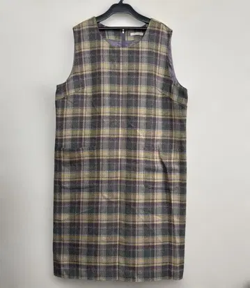 Rose Tiara 체크 무늬 슬리브리스 원피스 사이즈 46