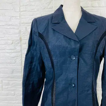 테일러드 자켓 이탈리아제 원단 린넨 레이스 네이비 [ 9-35 ]