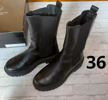 BEAUTY&YOUTH 가죽 미들 사이드 고어 부츠 36(23cm)