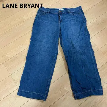 LANE BRYANT 데님 팬츠 와이드 청바지 여성용 루즈핏