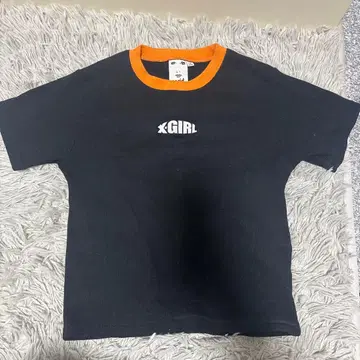 x-girl 블랙 반팔 티셔츠