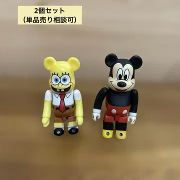 2개 세트 미키 스펀지밥 베어브릭