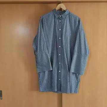 Spick and Span 네이비/화이트 스트라이프 긴팔 셔츠