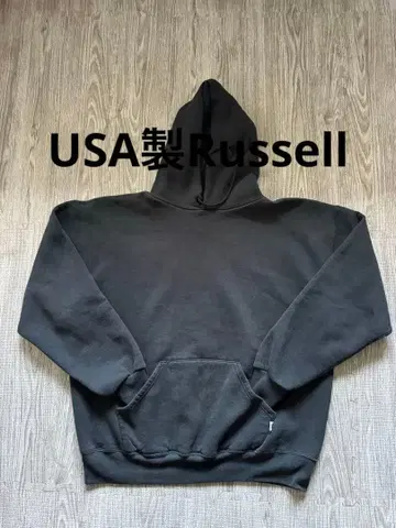USA RUSSELL ATHLETIC XL 블랙 후드티