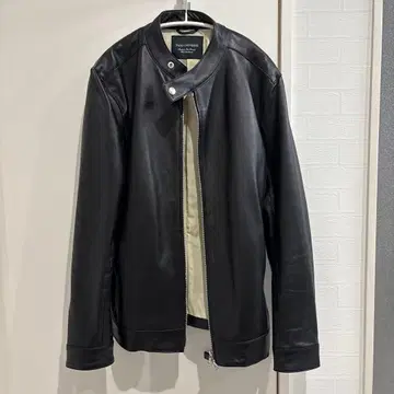 NANO UNIVERSE 블랙 가죽 자켓