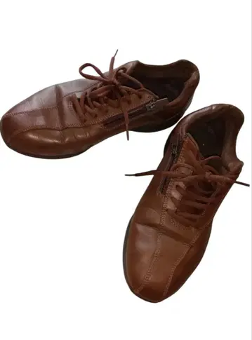 미즈노 브라운 가죽 지퍼 스니커즈 27.5