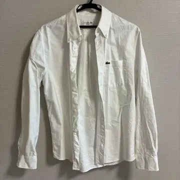 LACOSTE 화이트 셔츠 레귤러 핏