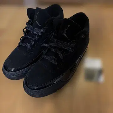 미사용 새상품, 상자 없음 AJ 3 Black cat 27cm