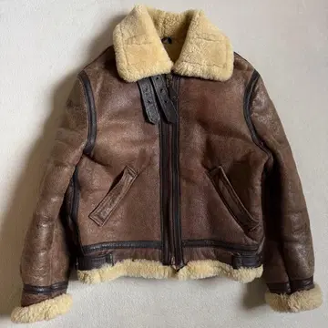 Schott B-3 플라이트 자켓 양가죽 브라운 40