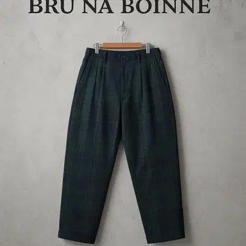 브루나보인 솔트 체크 팬츠 타탄 체크 와이드 팬츠