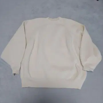 coen 리브 스웨터 LARGE 크림색