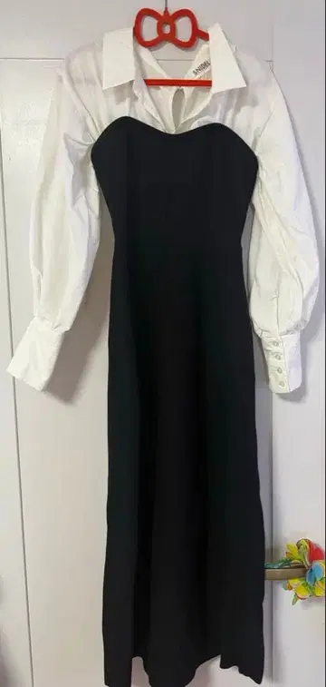 스나이델 셔츠 도킹 니트 원피스