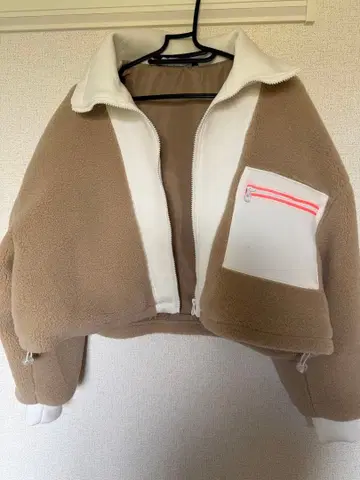 ZARA 플리스 자켓 베이지 화이트