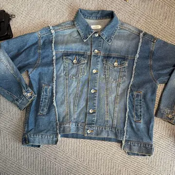 LEPSIM 데님 프린지 자켓
