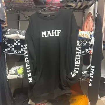 MAHF 블랙 오버 사이즈 맨투맨 스노우보드