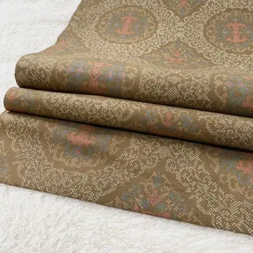 명주 옷감 폴리에스테르 세탁 가능 중고품 브라운 pt039