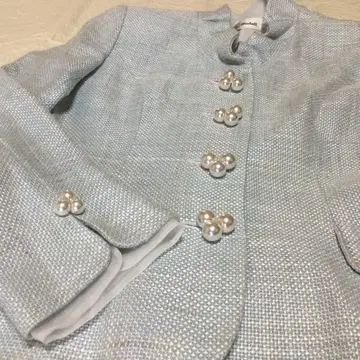 입학식 스카이블루 펄 버튼 정장 세트 새상품급 9호