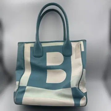 BALLY 토트백 파랑과 크림