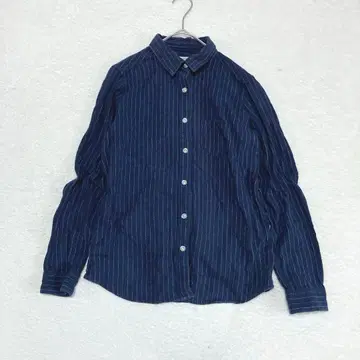 백넘버 BACK NUMBER 긴팔 셔츠 스트라이프 M 네이비