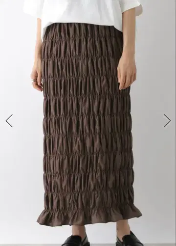 LEPSIM 렙심 무지 셔링 스커트 프리 사이즈 브라운