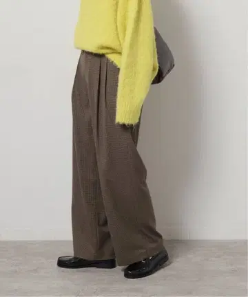 JOURNAL STANDARD relume 체크 세미 와이드 팬츠 38