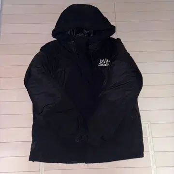 JaVa 이소재 패널 페이크 다운 미들 기장 오버 사이즈 자켓