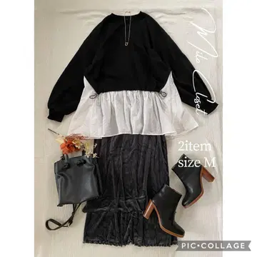 벨로아 스커트 세트 여성 의류 묶음 판매 코디 세트업 깔끔한 M