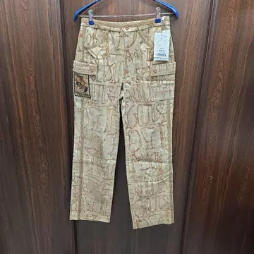 자수 포켓 베이지 캐주얼 팬츠 11호