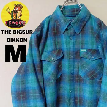 USA 구제 의류 THE BIGSUR 플란넬 셔츠 M 블루 블랙 체크