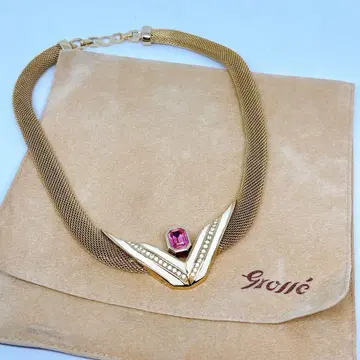 grosse  빈티지 골드 큐빅 목걸이