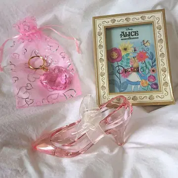 유리 구두 키링 디즈니 앨리스 반지