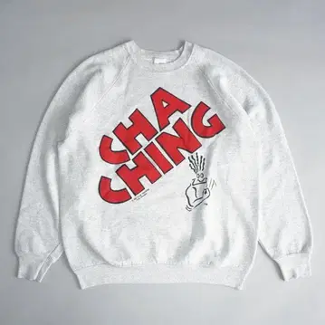 구제 의류 90s 빈티지 USA제 CHA-CHING 래글런 맨투맨