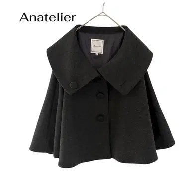 Anatelier 아우터 코트 판초 데이트 엘레강트 빅 칼라