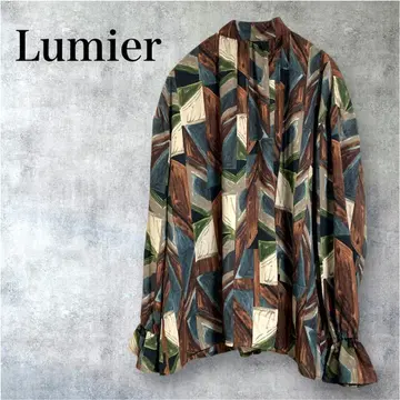 [새상품급] Lumier 뤼미에 레트로 프린트 블라우스 M 긴팔 리본