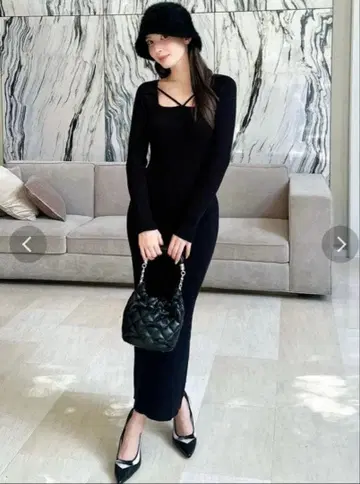 RESEXXY 블랙 원피스 즉시 구매 가능