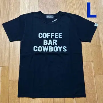 새상품 L 에이스 카페 런던 바이커 로고T 블랙