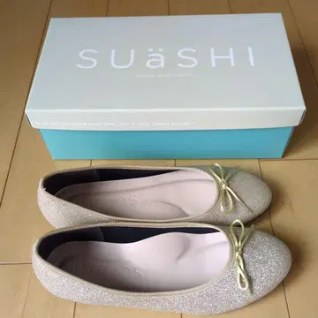 SUaSHI 골드 플랫슈즈
