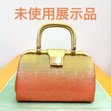 일본 의류용 핸드백 그라데이션 오렌지 골드