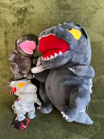 고질라 봉제 인형 3점 세트